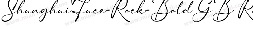 ShanghaiFace-Rock-BoldGB Regular字体转换